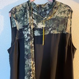 6th & LN  Camo Sleeveless Blouse